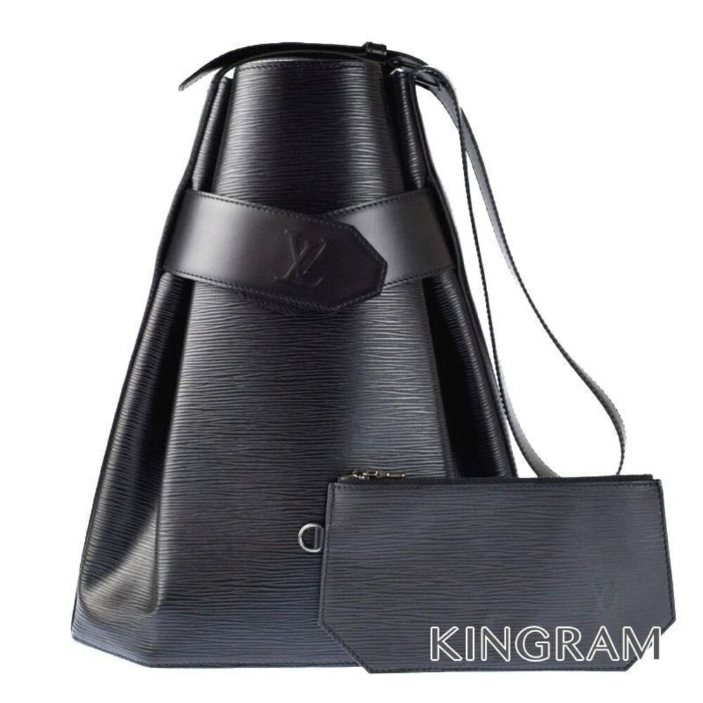 Louis Vuitton Epi Sac Depaule Noir Black Leather Shoulder Bag